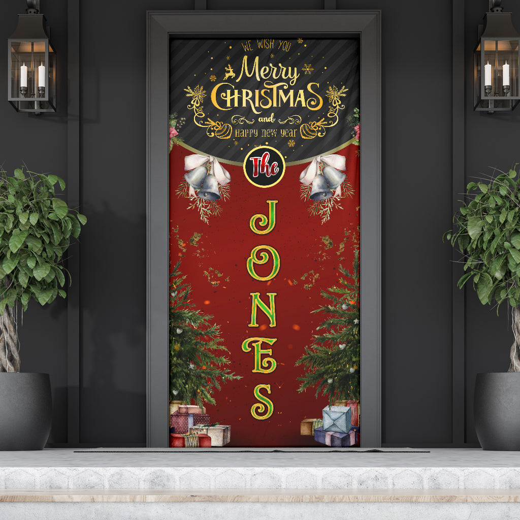 Personalized Name, Christmas Family Door Decor, Door Socks