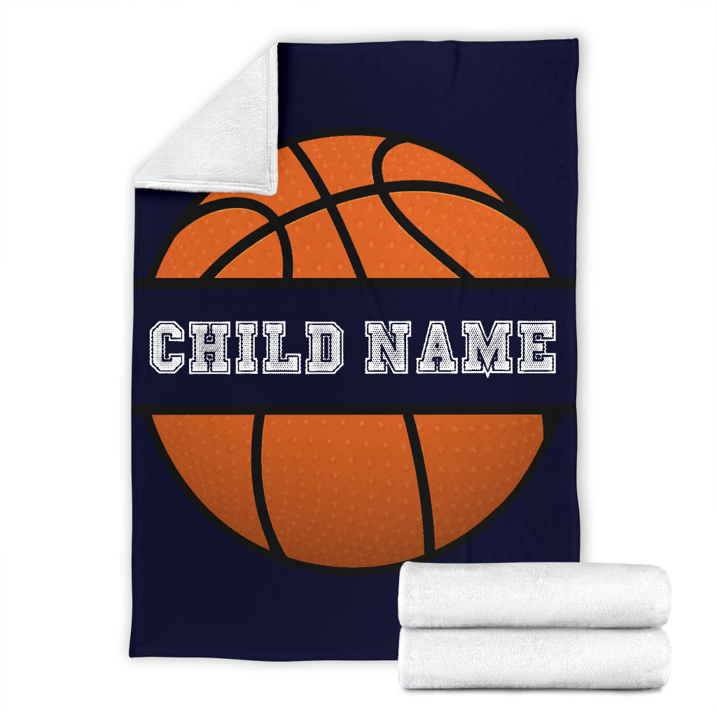 Personalized Name Basketball Premium Boys Blanket