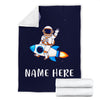 Load image into Gallery viewer, Personalized Name Astronaut Blanket for Boys, Kids
