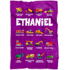 Ethaniel Construction Blanket Purple