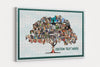 Family Tree Photo Collage Wall Art - Green Frame