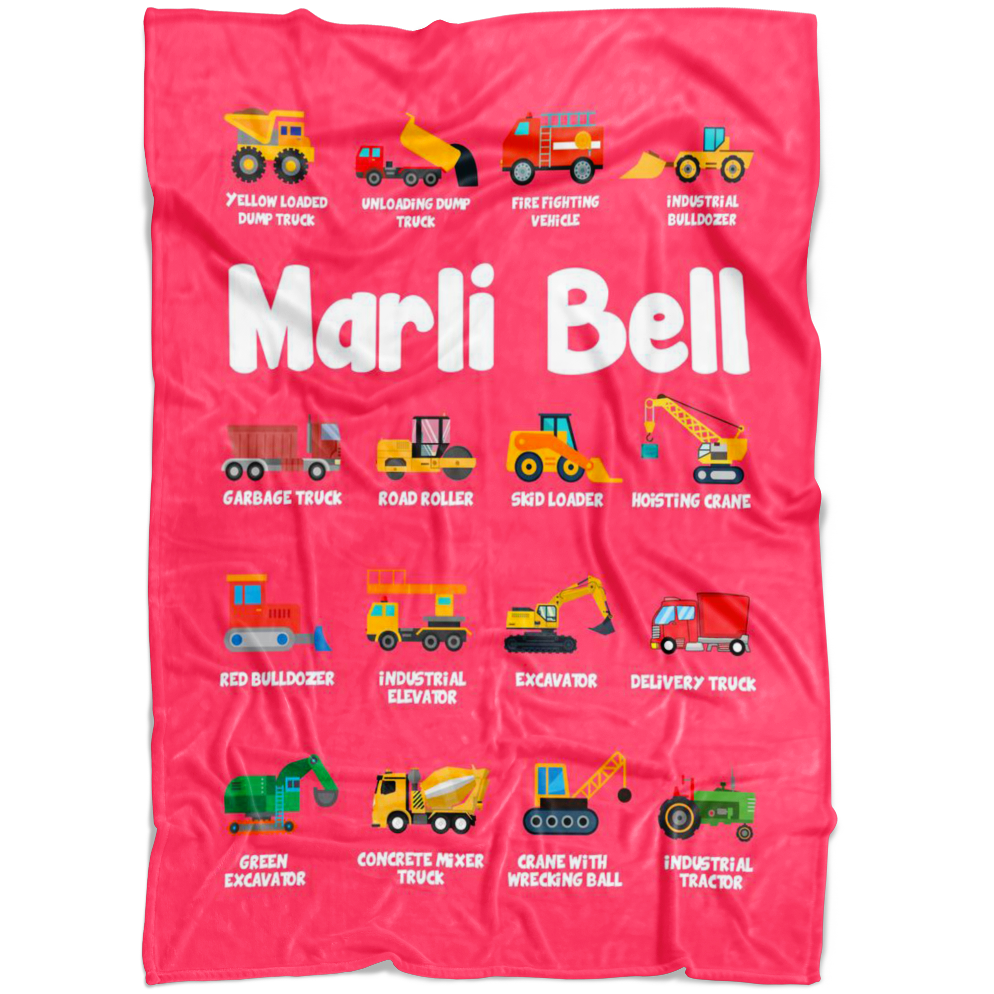 Marli Bell Construction Blanket Pink