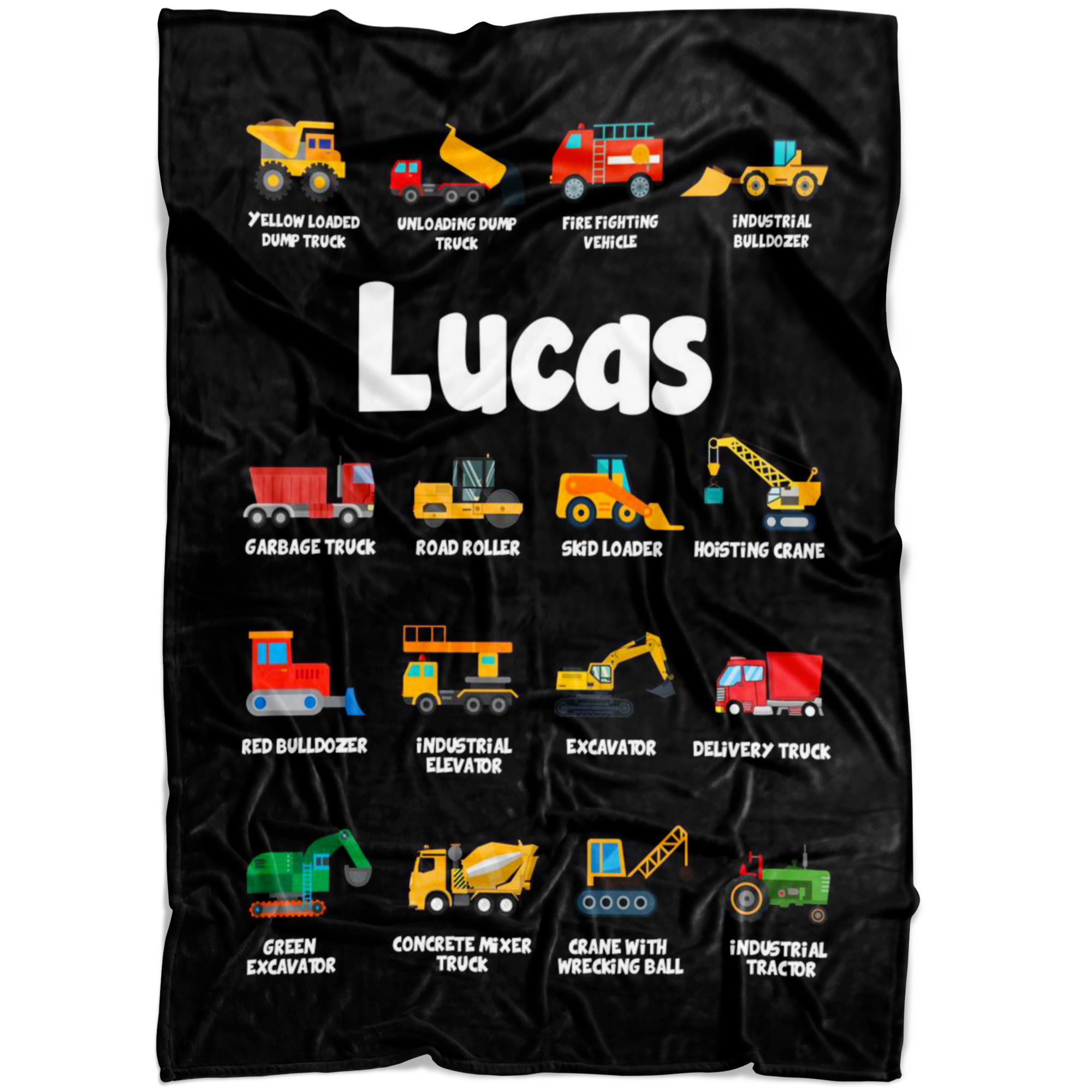Lucas Construction Blanket Black