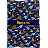 Personalized Dinosaurs, Dino World Blanket for Boys & Girls, Kids - Benson