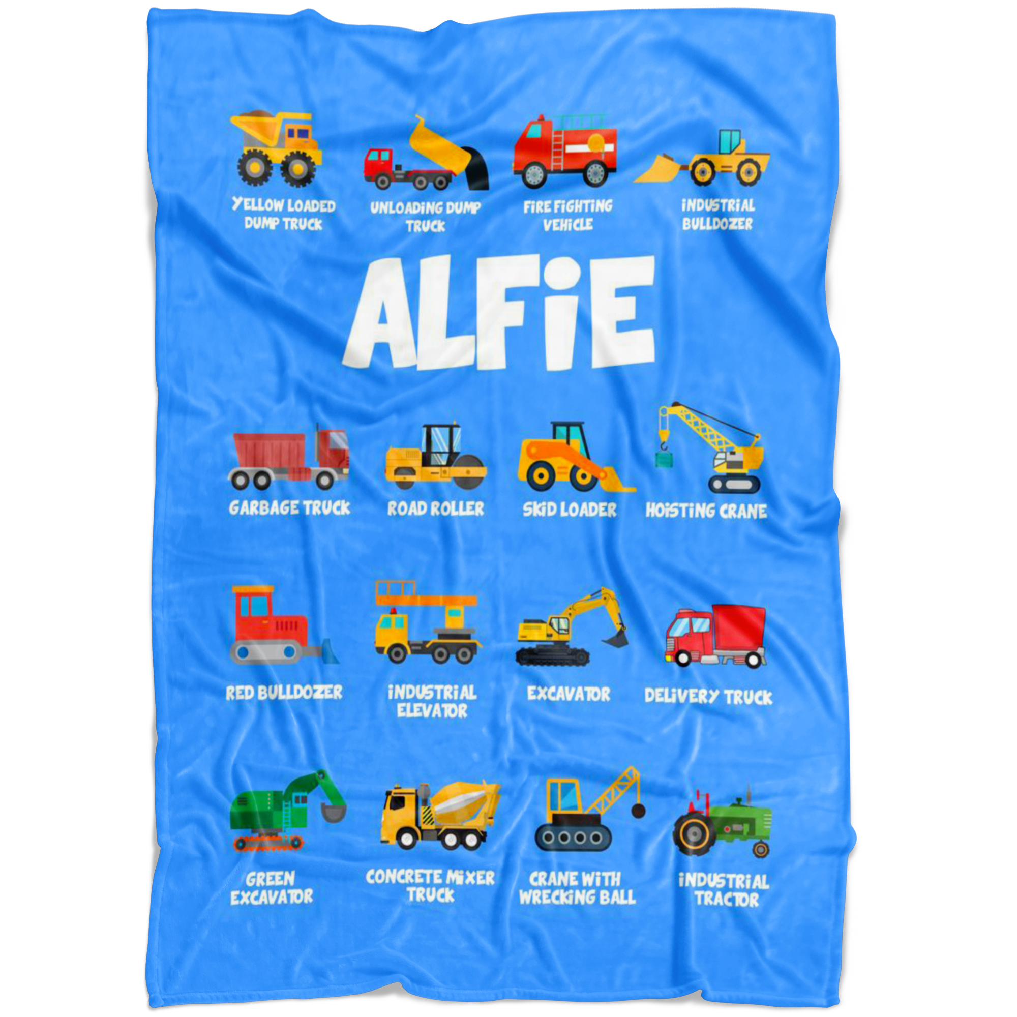 Alfie Construction Blanket Blue