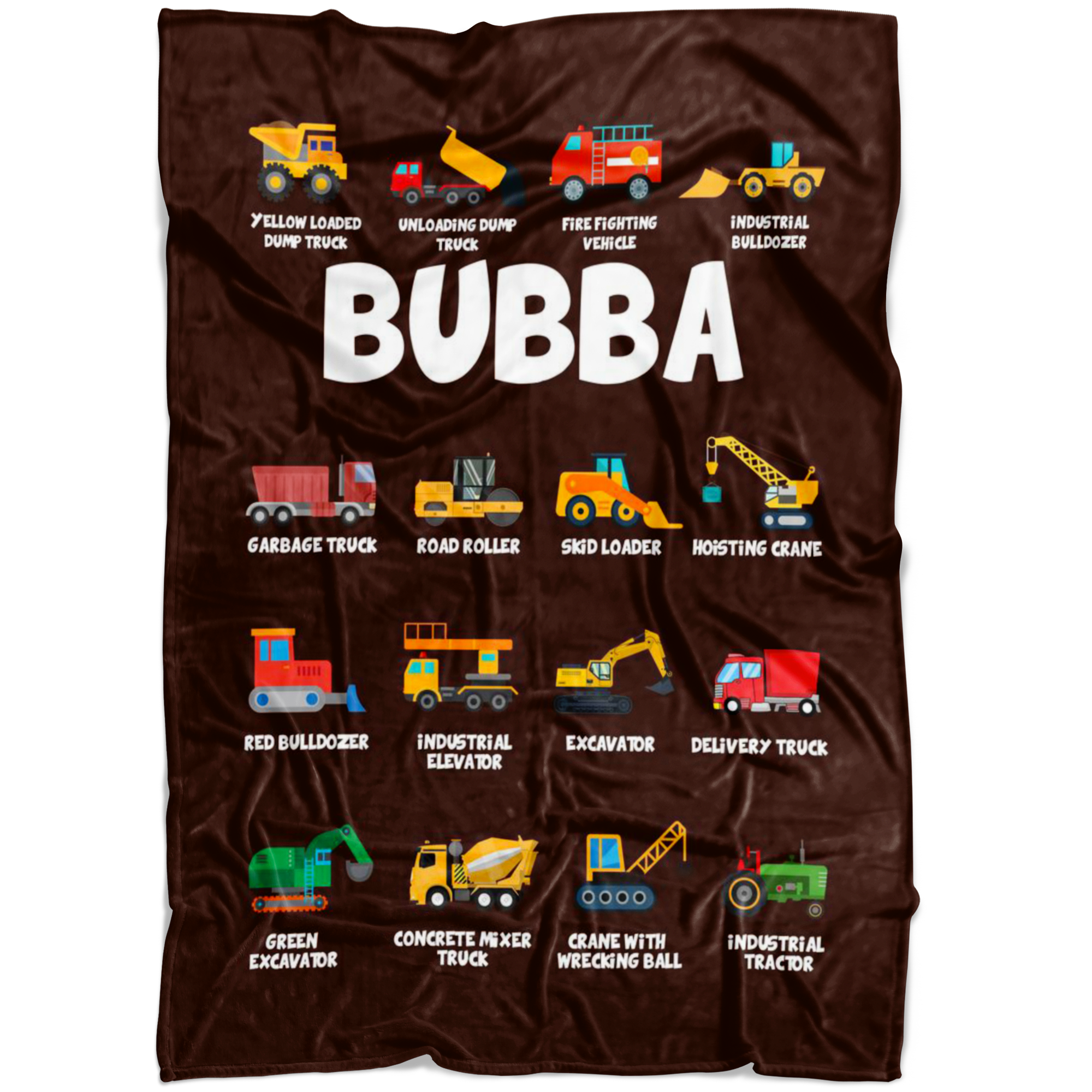 Bubba Construction Blanket Brown