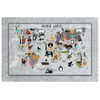 Personalized Map of World for Kids with Animal World, Scandinavian, Canvas Wall Art for Children's Room, Learning, Educational Map for Boys & Girls
