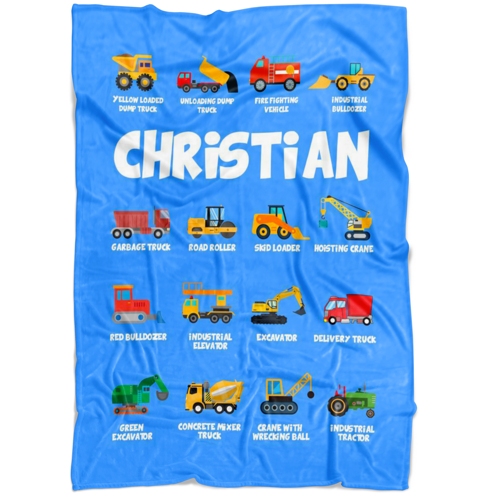 Christian Construction Blanket Blue