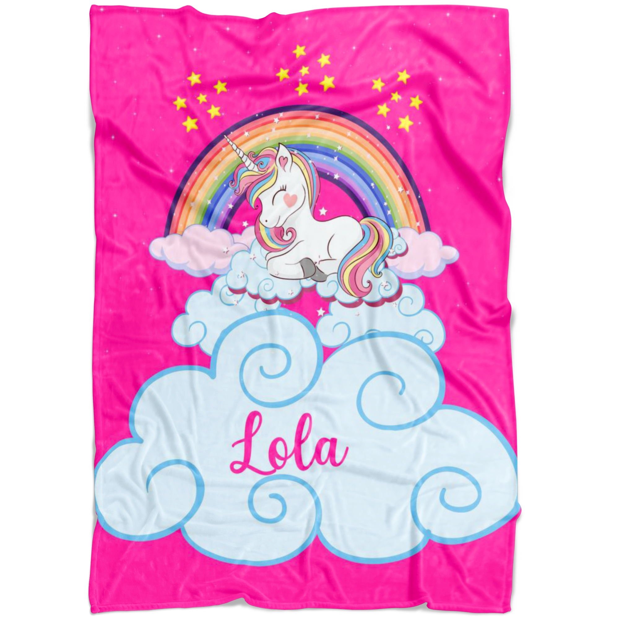Personalized Name Magical Unicorn Blanket for Babies & Girls - Lola