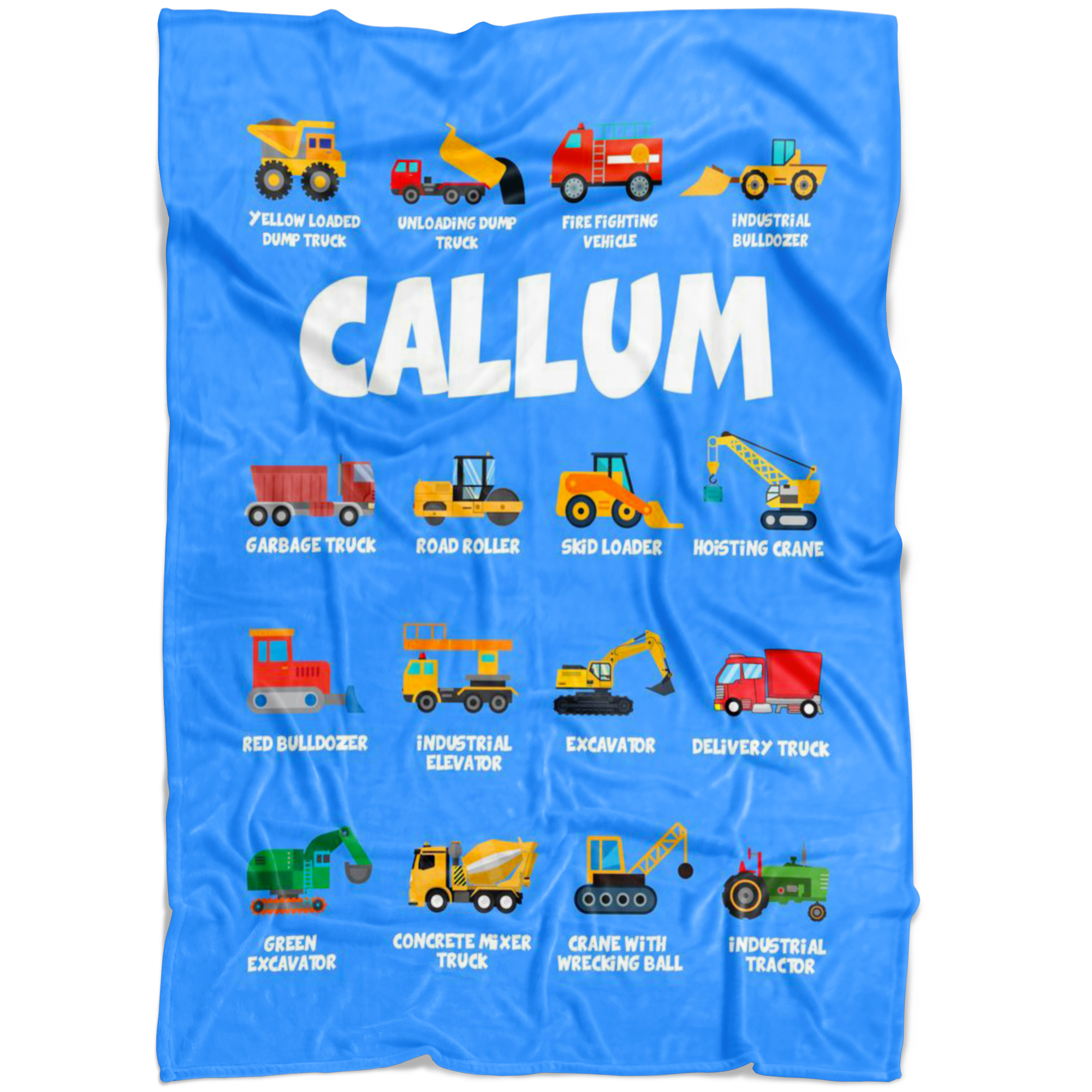 Callum Construction Blanket Blue