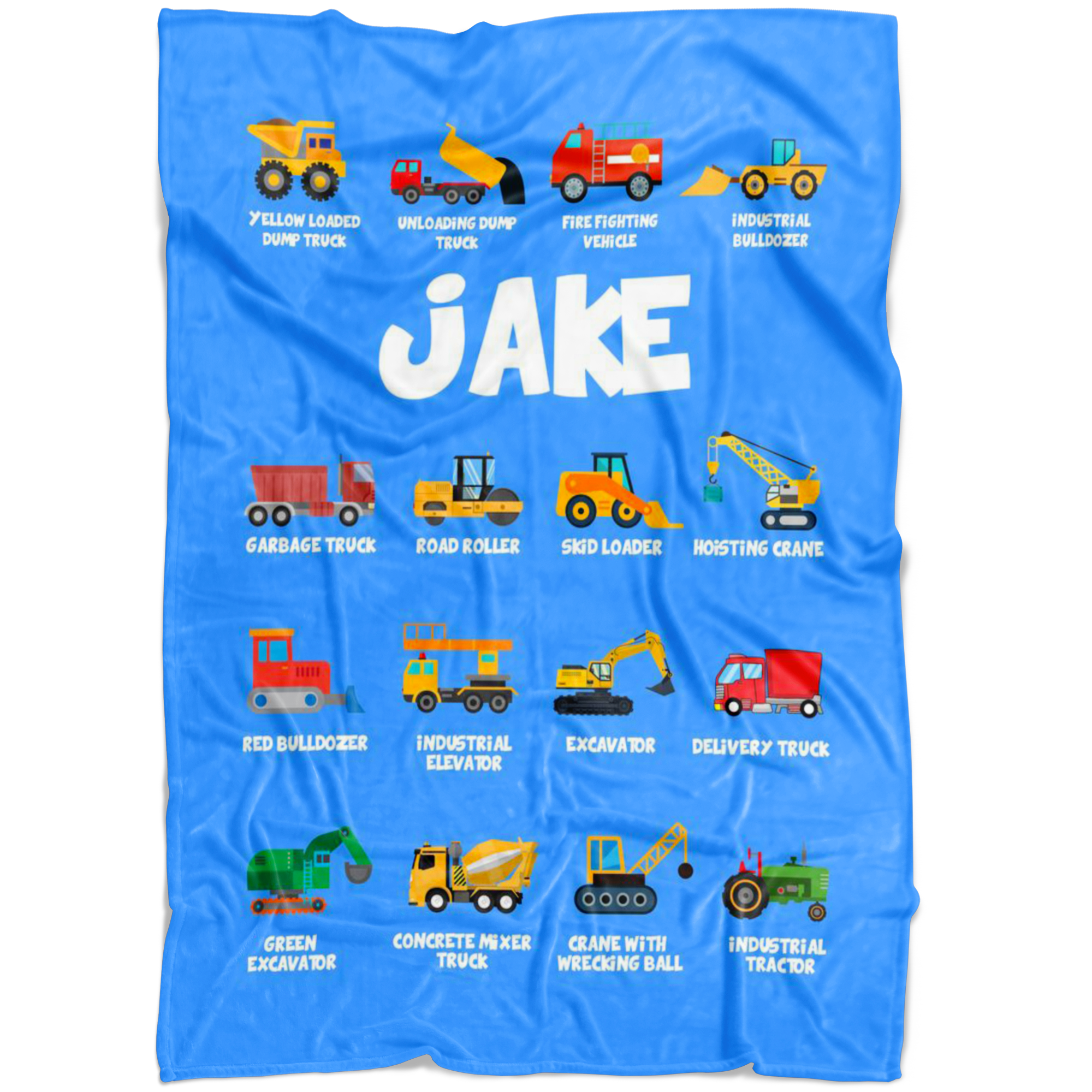 Jake Construction Blanket Blue