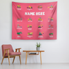Load image into Gallery viewer, Personalized Name Construction Machines Wall Tapestry for Kids Room
