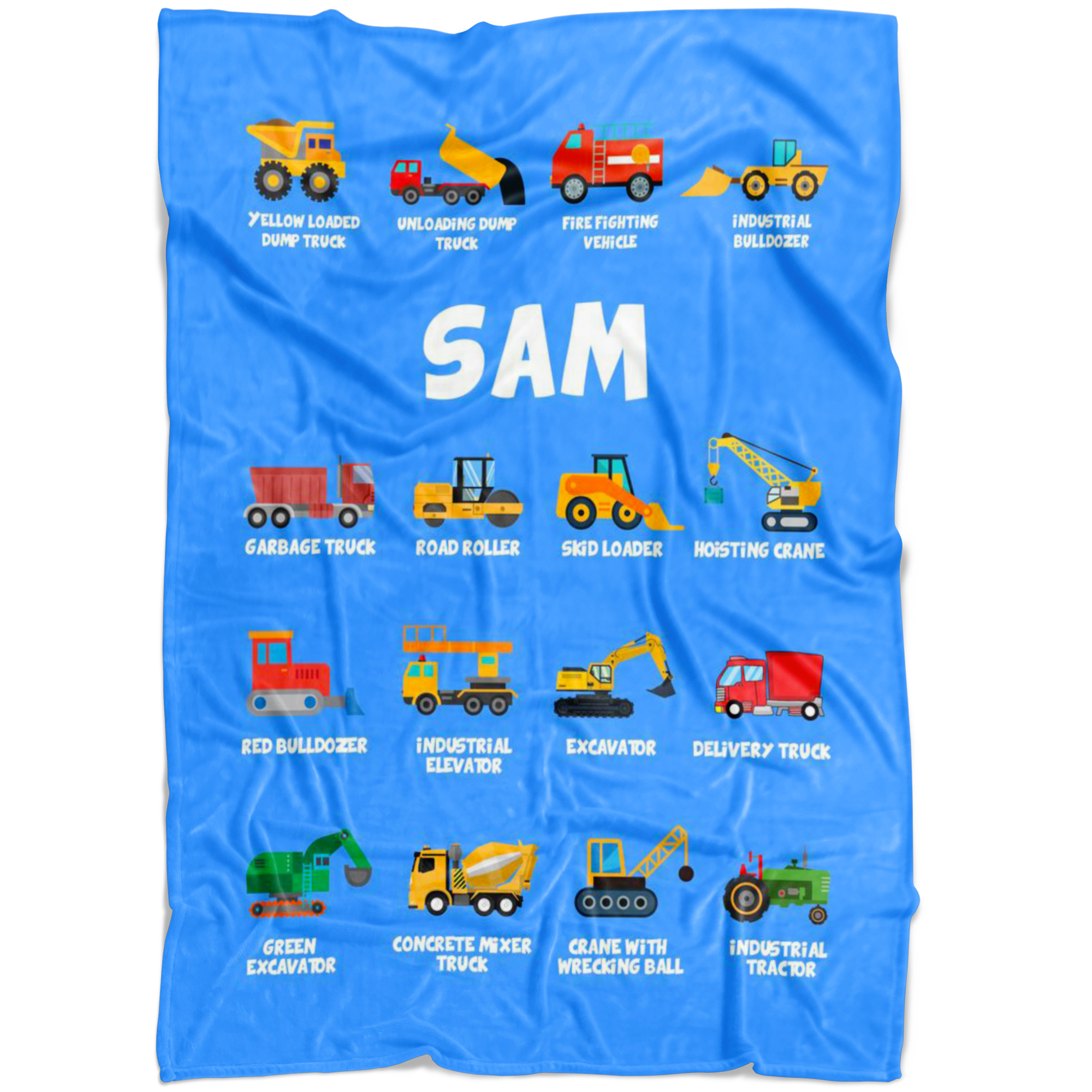 Sam Construction Blanket Blue