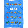 Clay Construction Blanket Blue