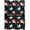 Personalized Name Unicorns Blanket for Girls - Renee Faith
