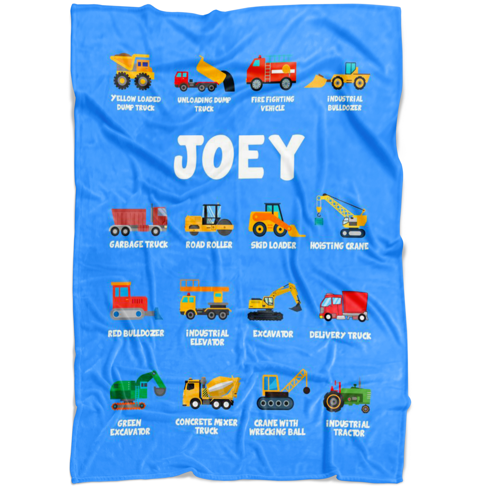Joey Construction Blanket Blue