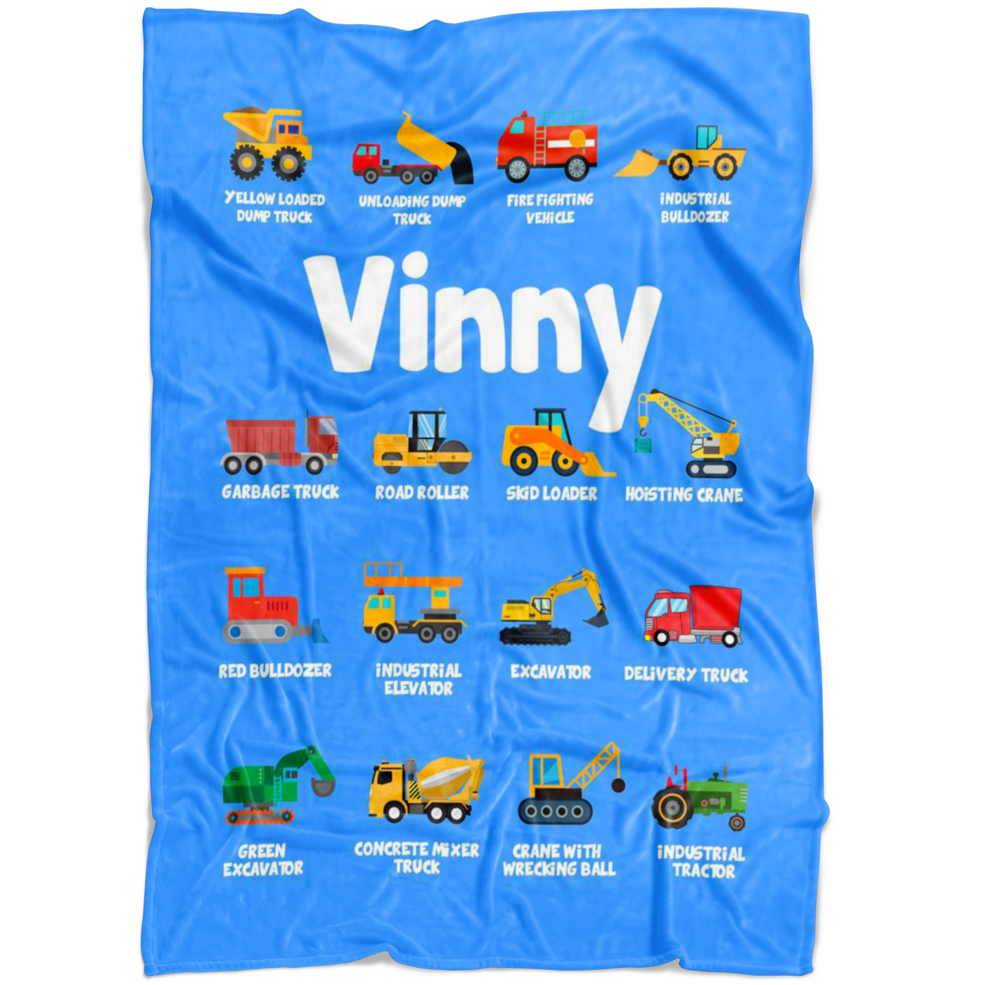 Vinny Construction Blanket Blue