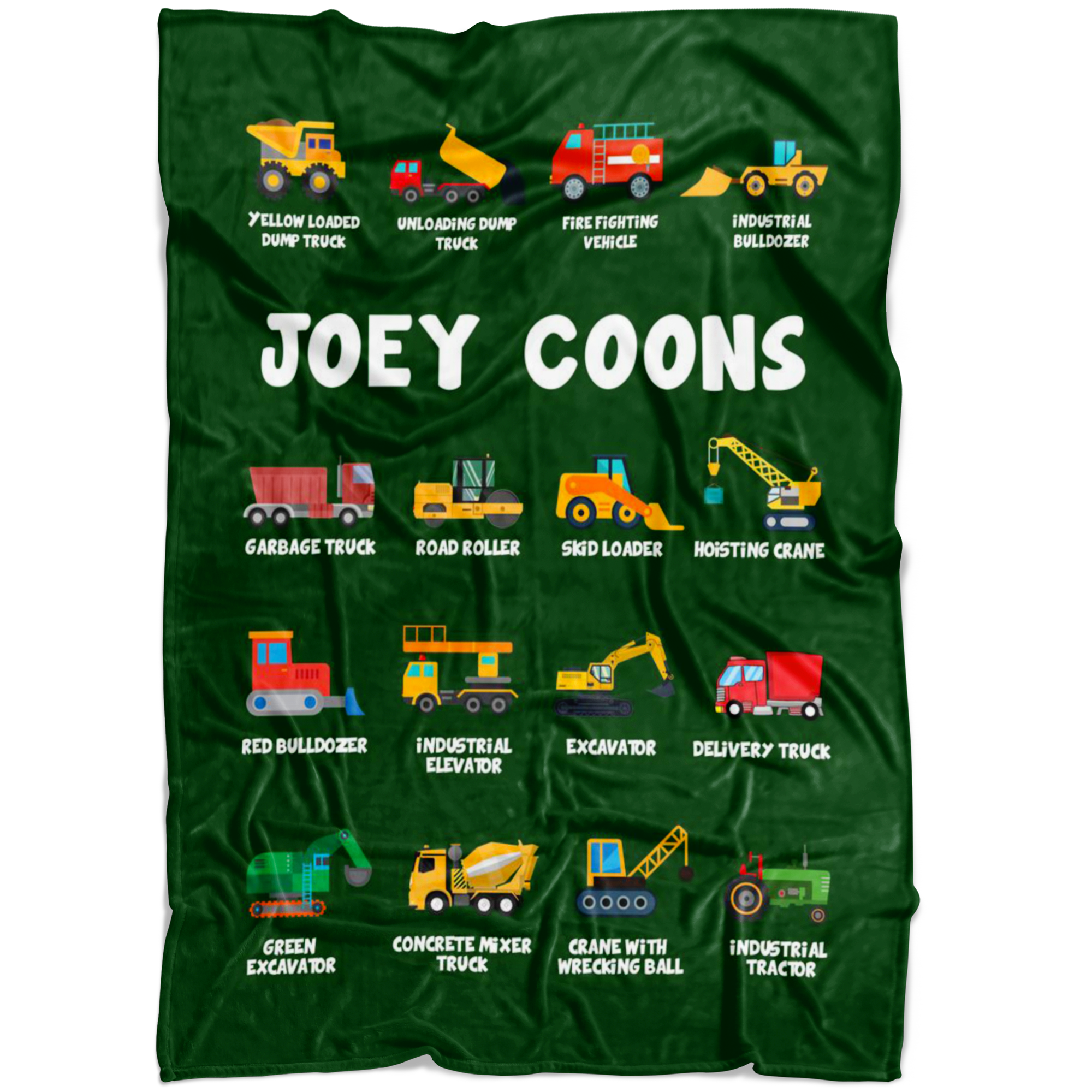 Joey coons Construction Blanket Green
