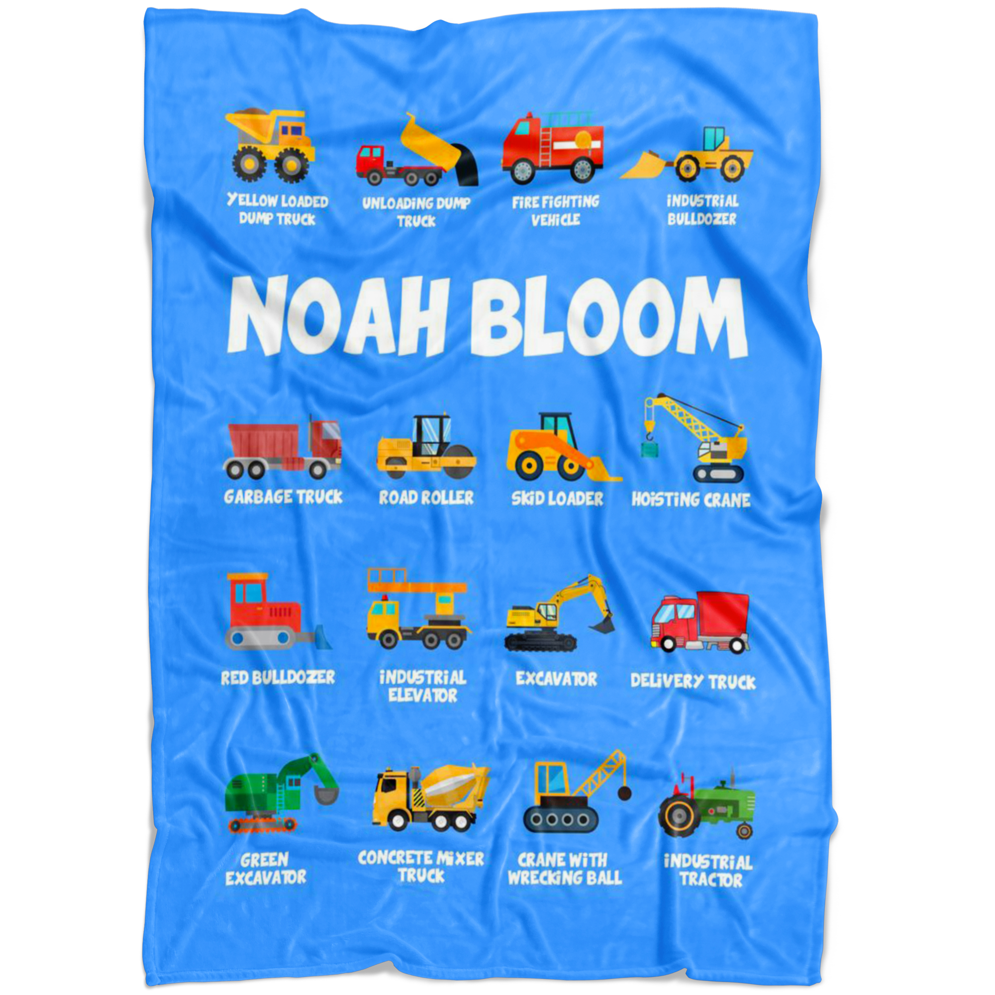 Noah Bloom Construction Blanket Blue