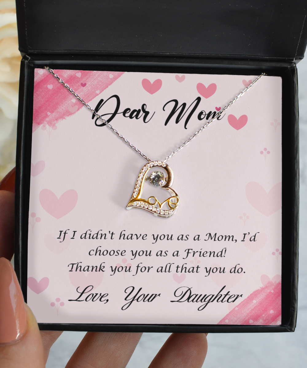 Dear Mom Dancing Love Necklace