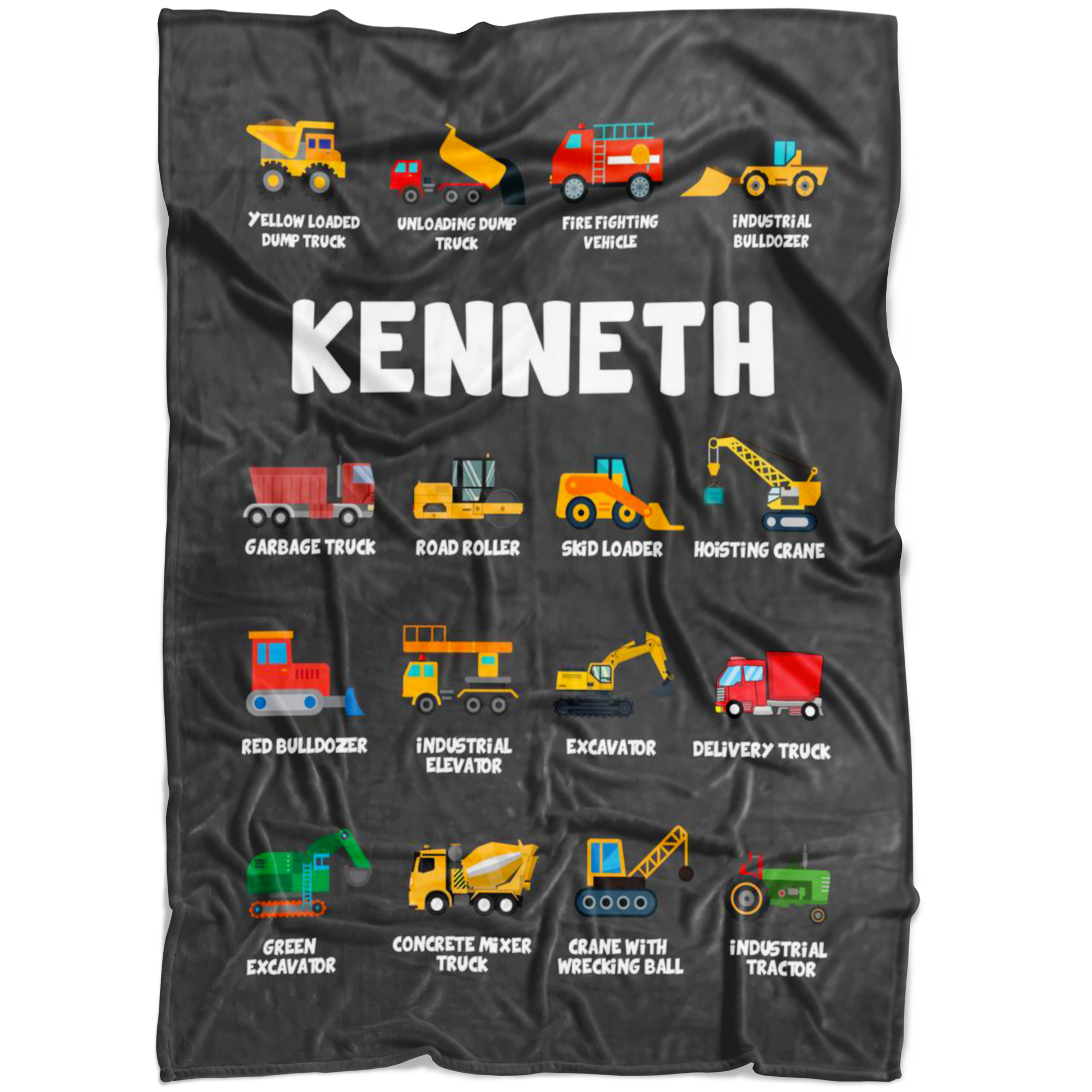 Kenneth Construction Blanket Grey