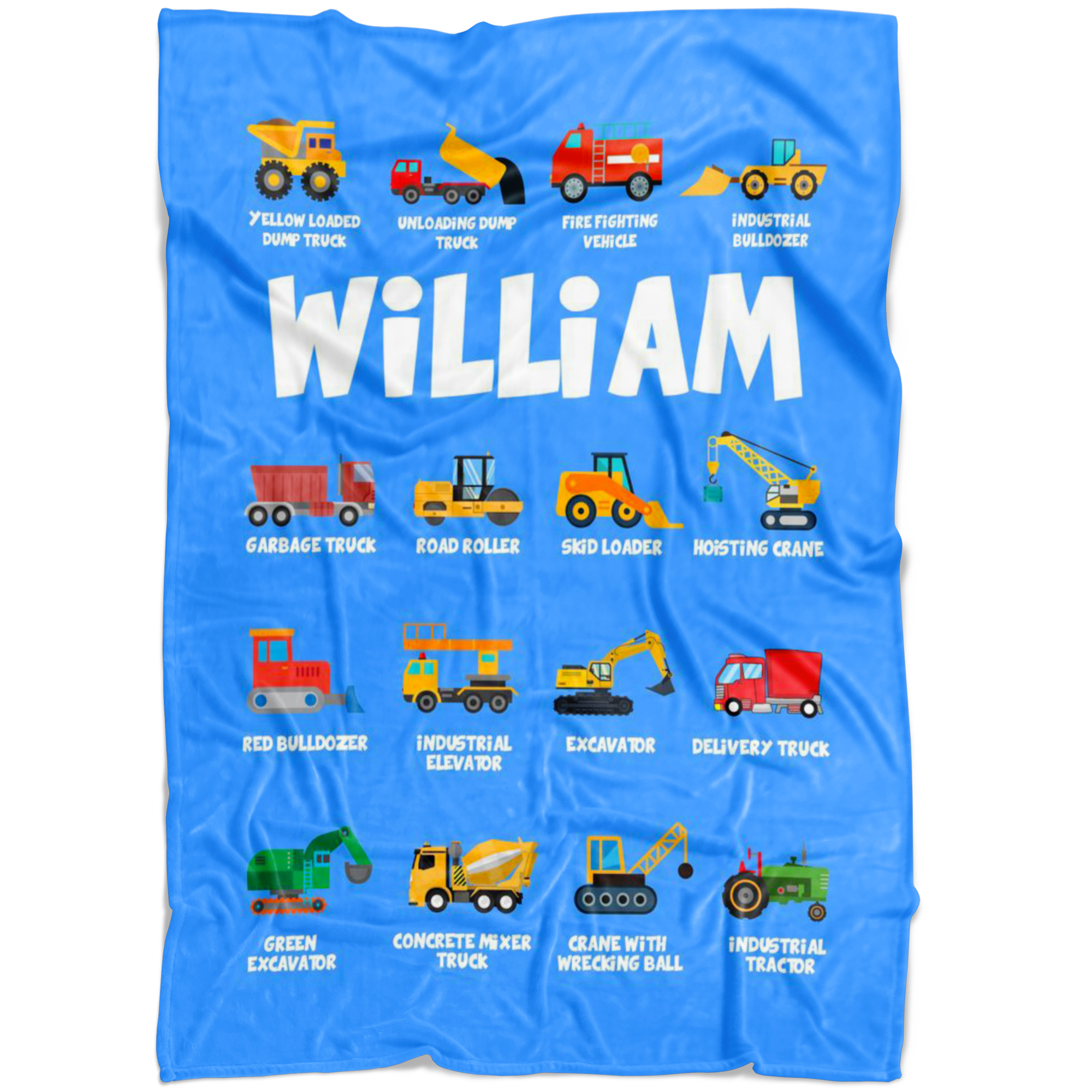 William Construction Blanket Blue