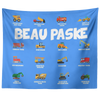 Personalized Name Construction Machines Wall Tapestry for Kids Room - Beau Paske