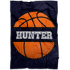 Personalized Name Basketball Premium Boys Blanket - Hunter