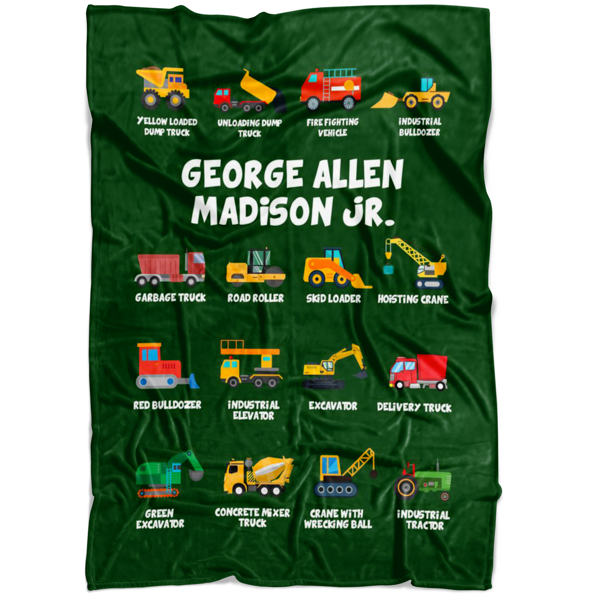 George Allen Madison Jr. Construction Blanket Green