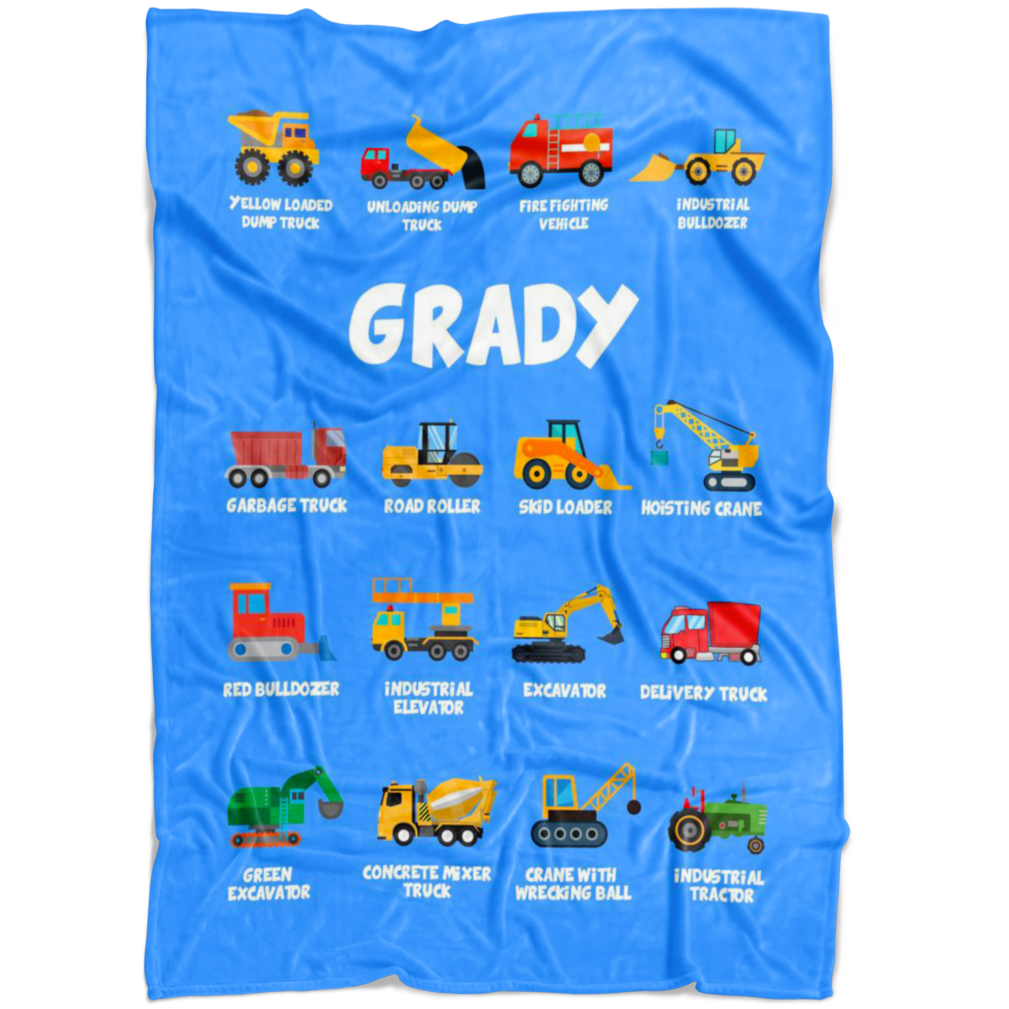 Grady Construction Blanket Blue