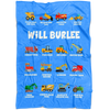 WILL BURLEE Construction Blanket Blue