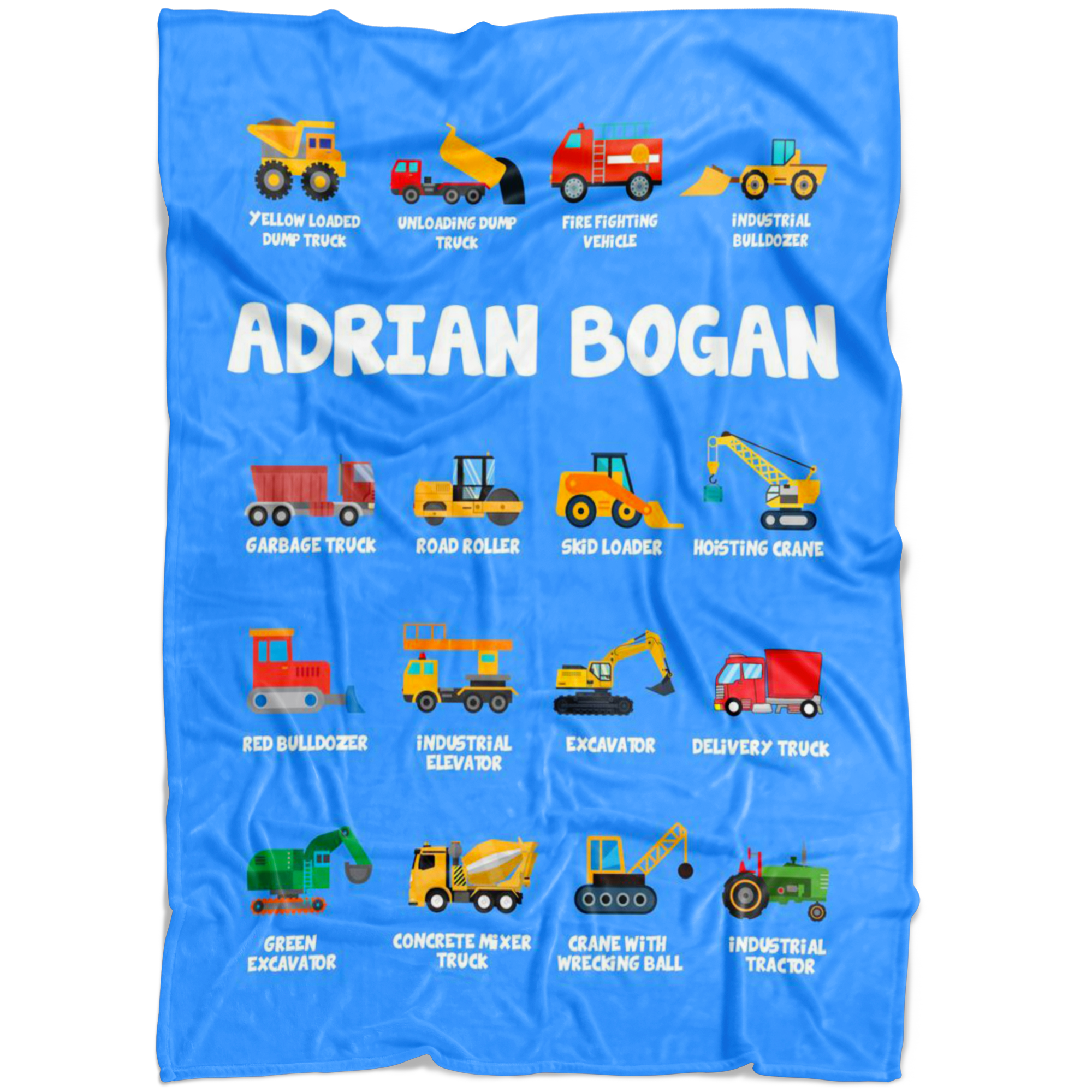 ADRIAN BOGAN Construction Blanket Blue