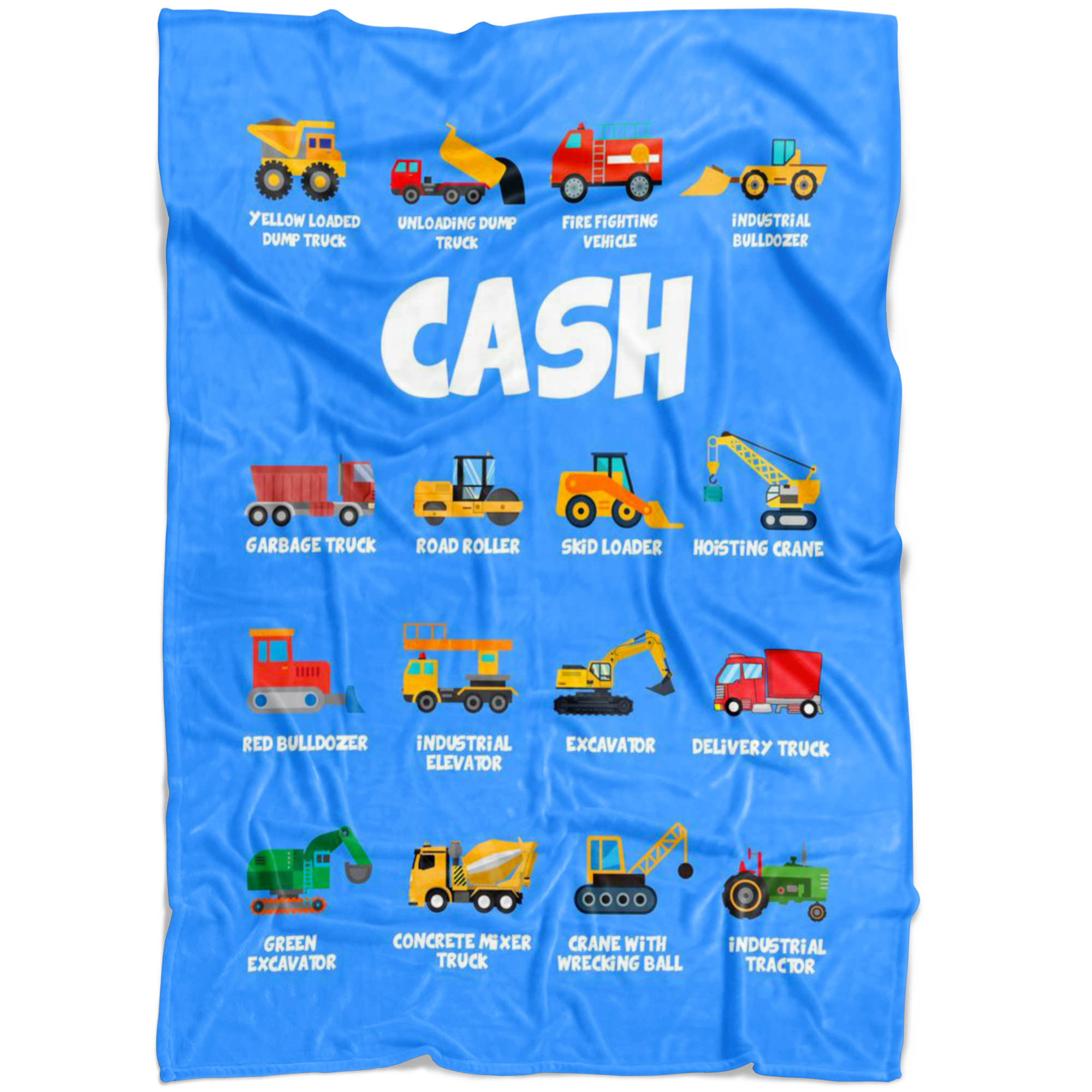 Cash Construction Blanket Blue