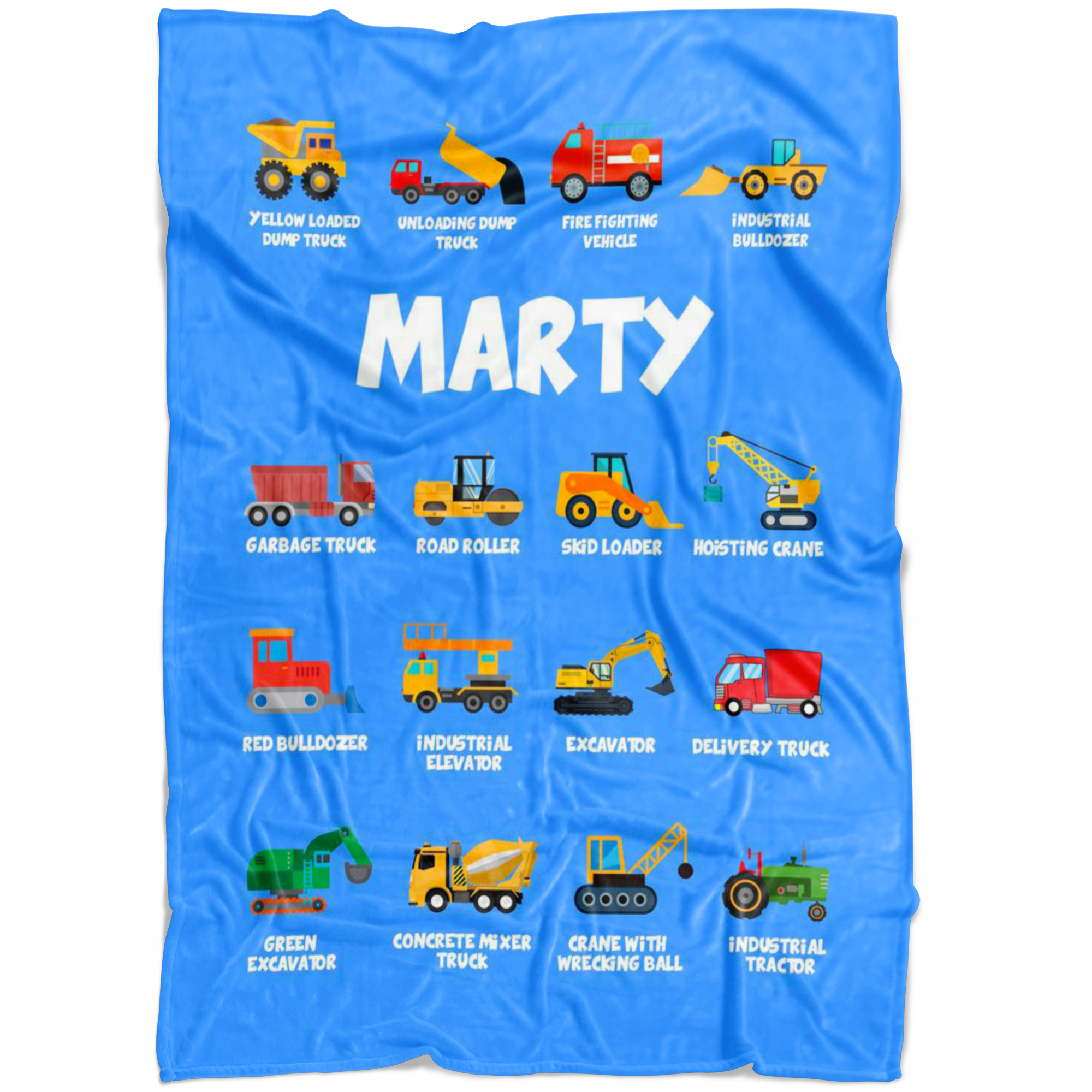 Marty Construction Blanket Blue
