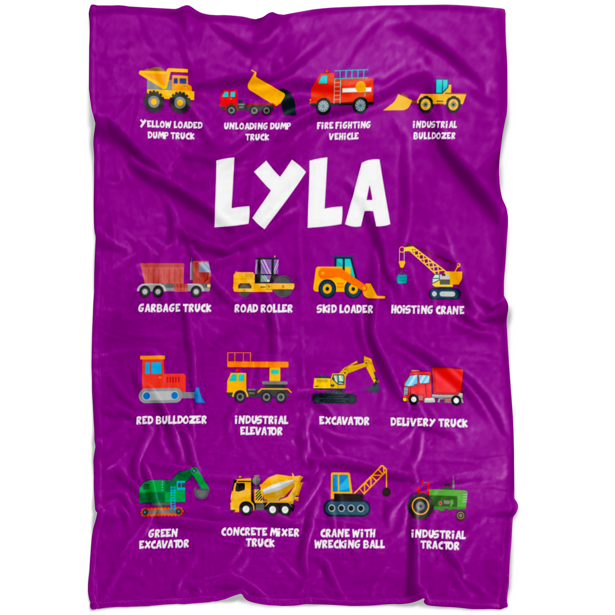 Lyla Construction Blanket Purple