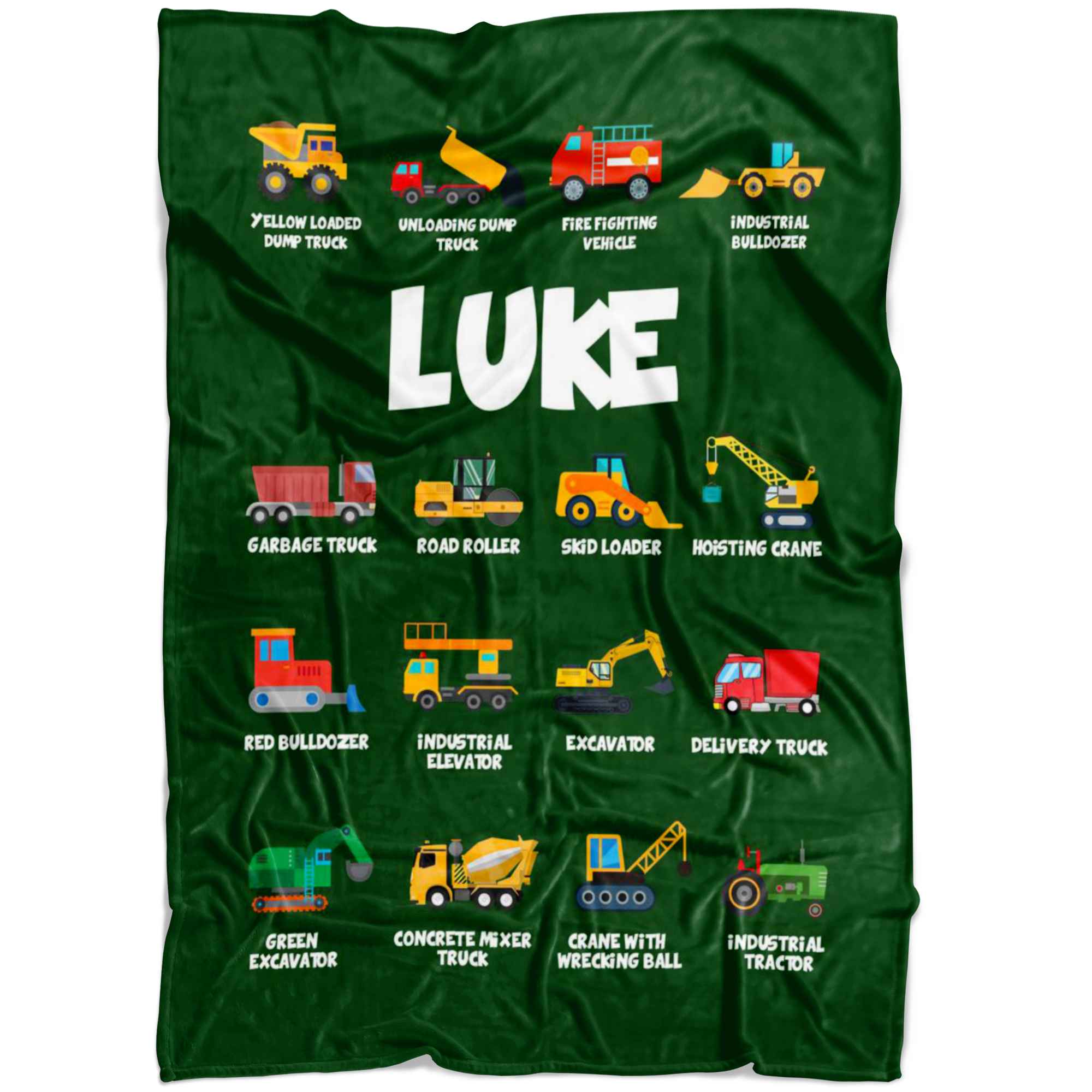 Luke Construction Blanket Green