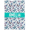 Personalized Name Butterflies Blanket for Girls & Boys, Children Blanket - Amelia