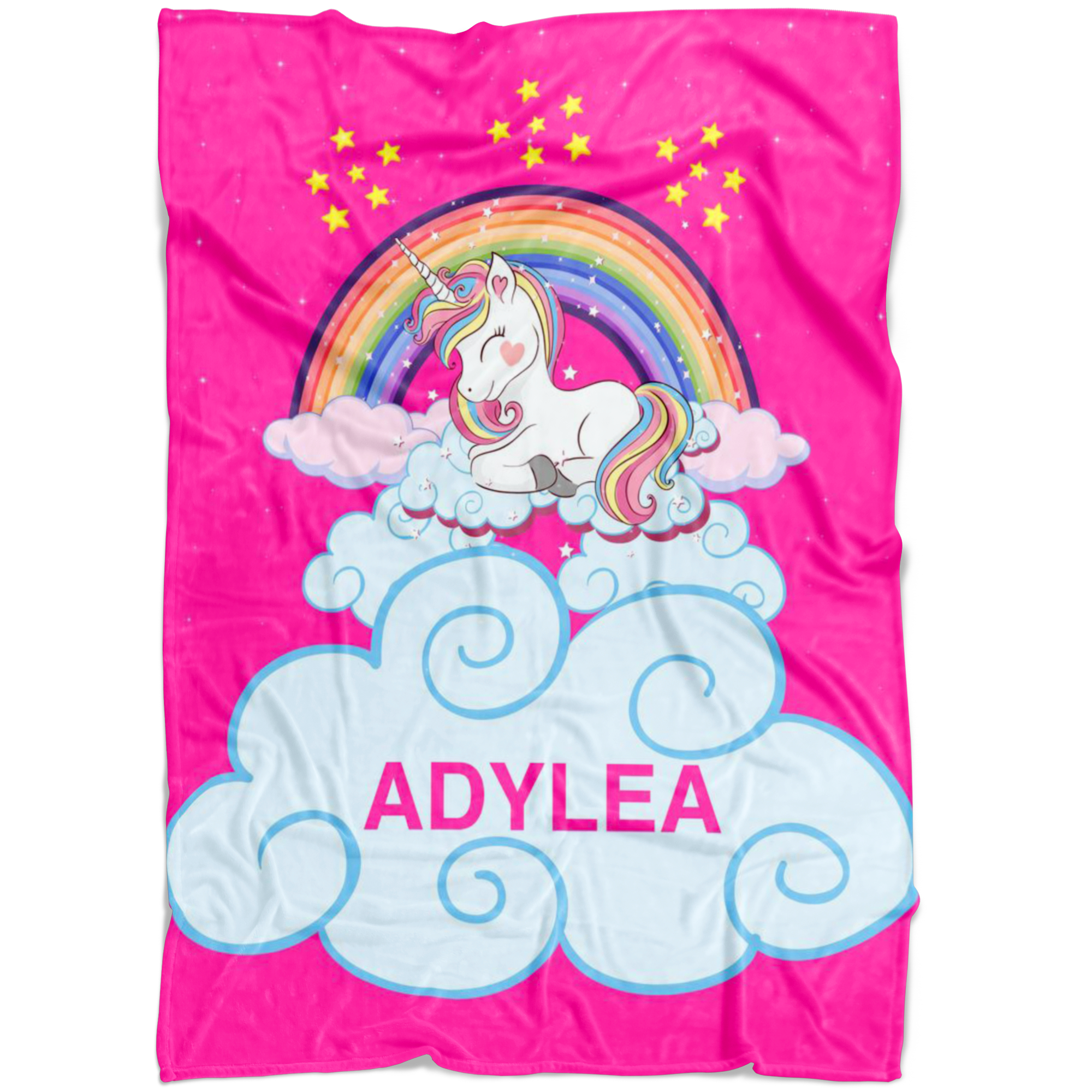 Personalized Name Magical Unicorn Blanket for Babies & Girls - ADYLEA