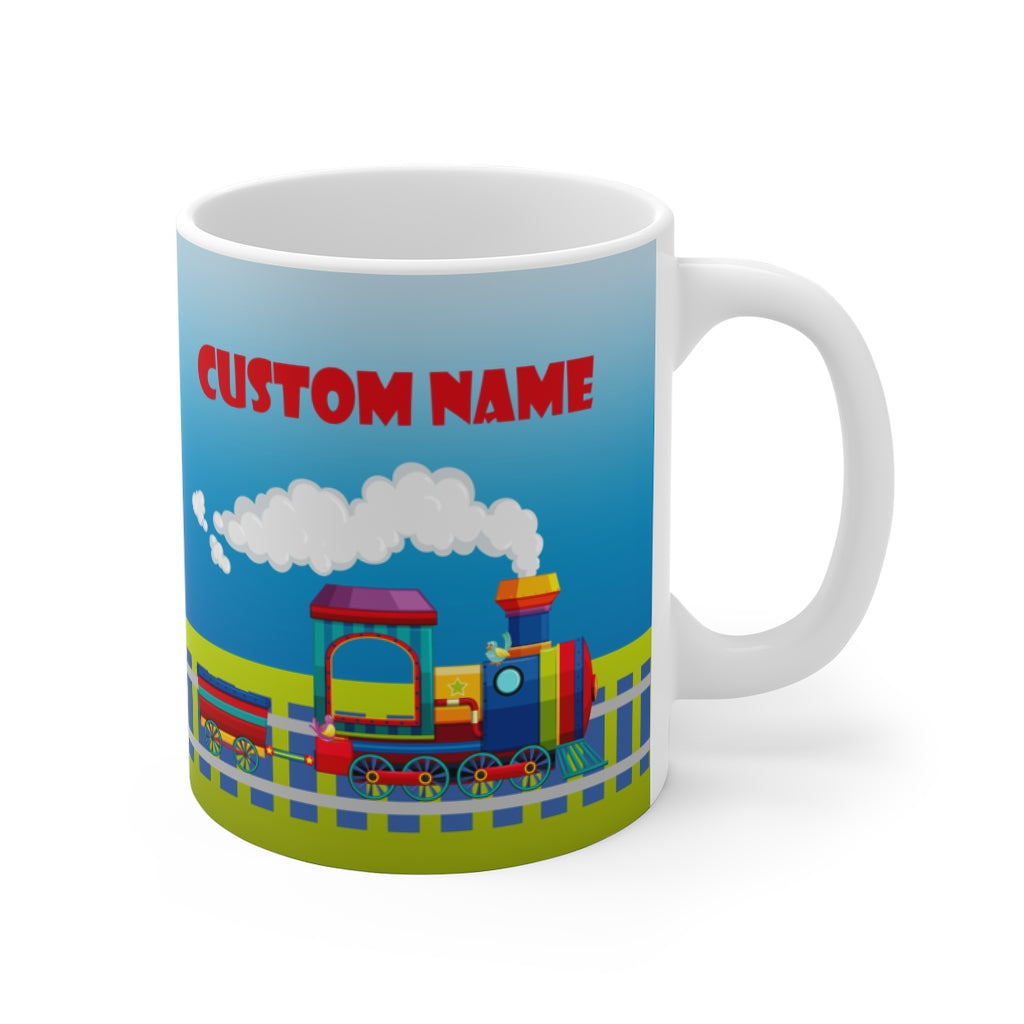 Personalized Name Train Mug for Kids - 11oz