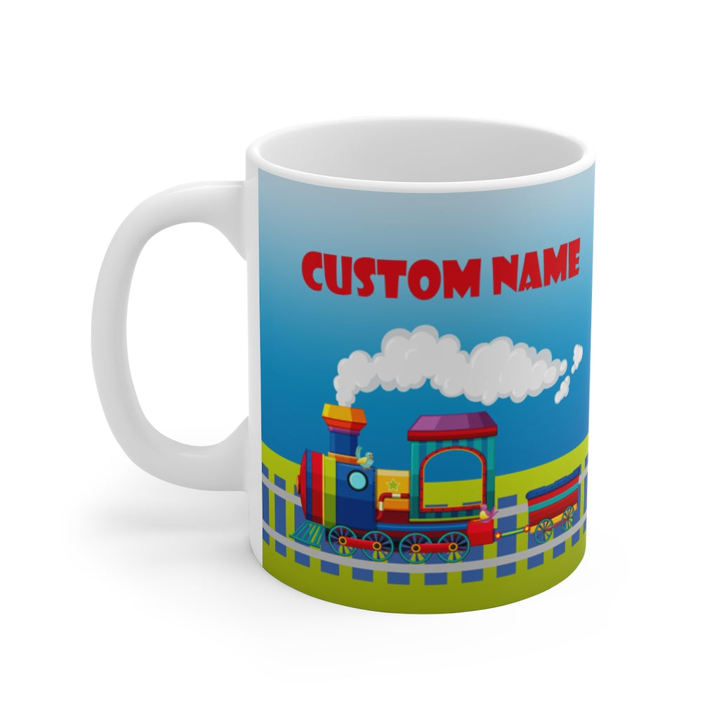 Personalized Name Train Mug for Kids - 11oz