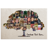 Family Tree Photo Collage Wall Art - Gold Brush