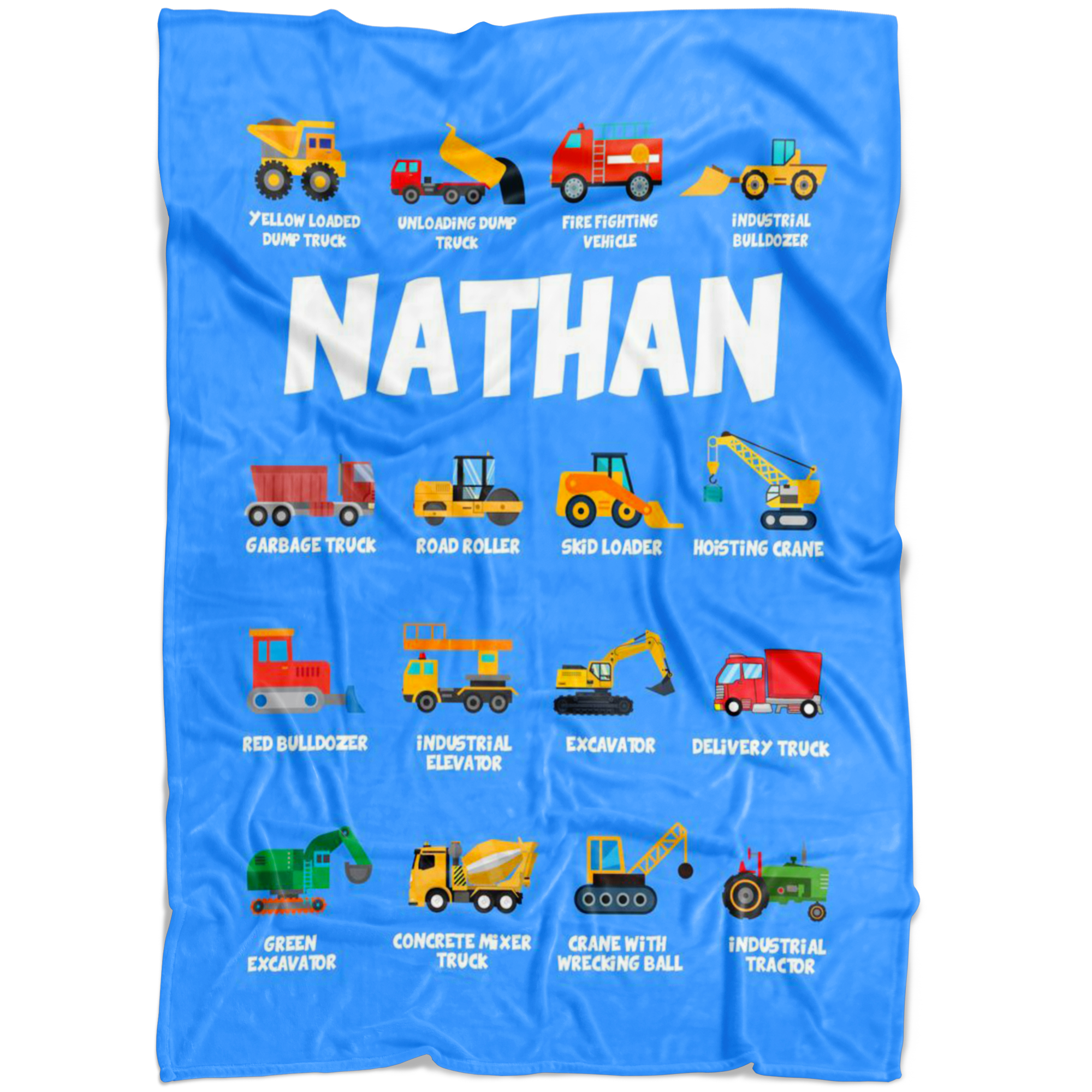 Nathan Construction Blanket Blue