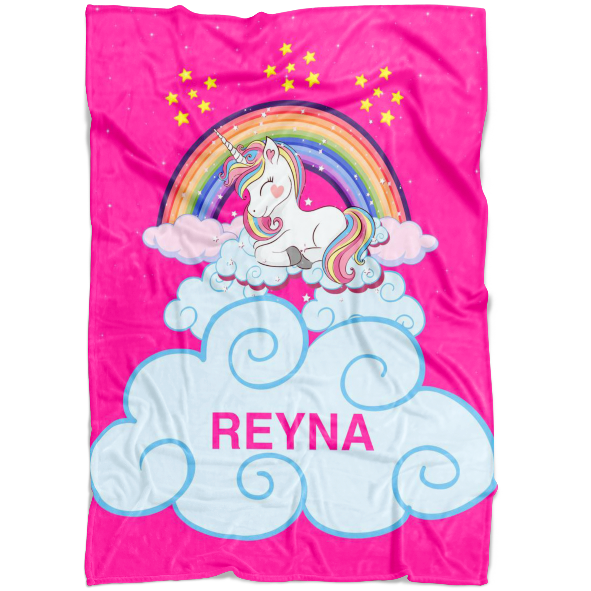 Personalized Name Magical Unicorn Blanket for Babies & Girls - REYNA