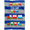 Personalized Name Train Blanket for Kids, Boys & Girls - Collan