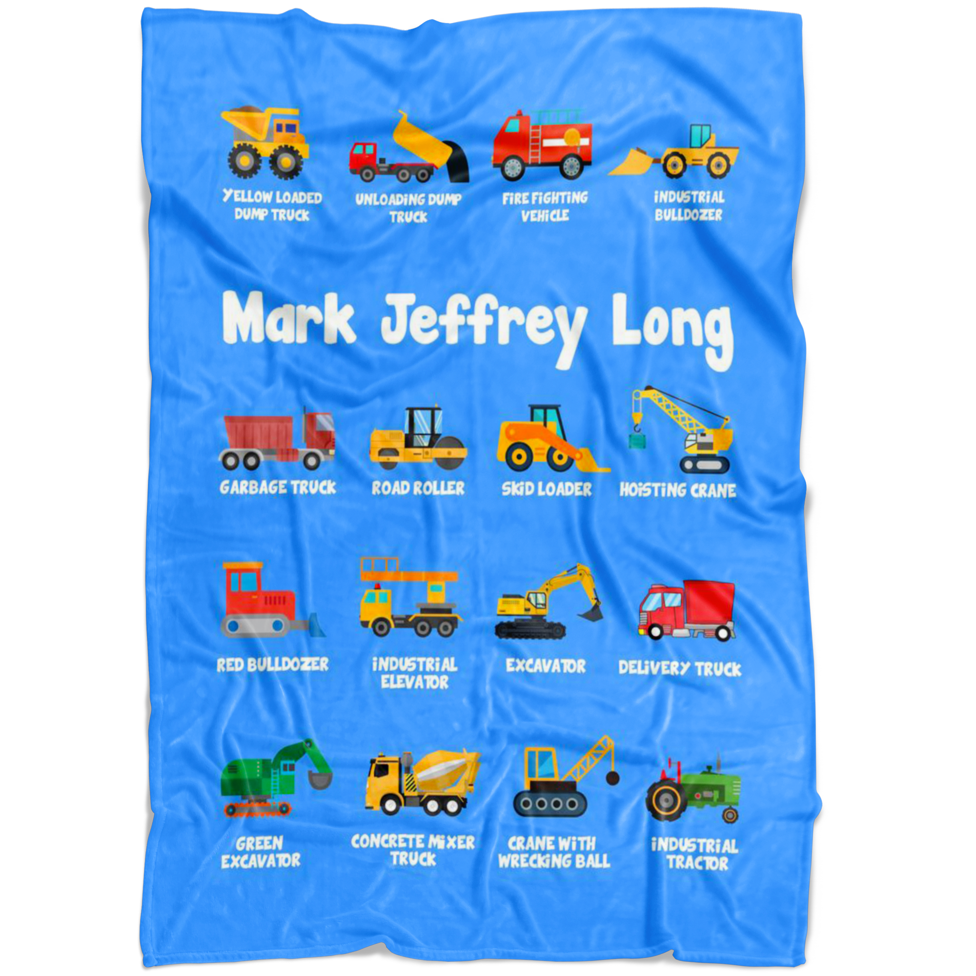 Mark Jeffrey Long Construction Blanket Blue