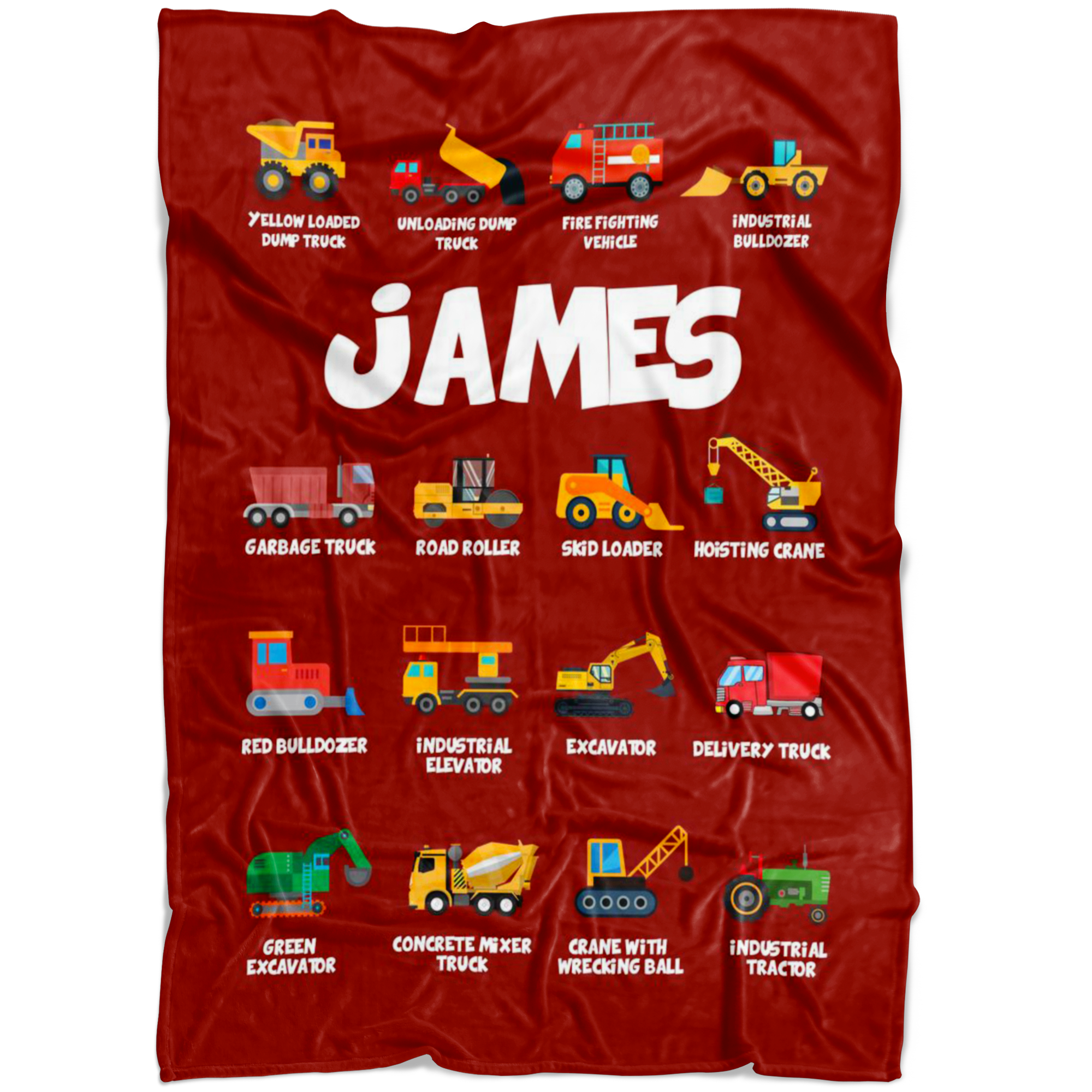 James Construction Blanket Red