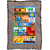 Under Construction Personalized Blanket for Boys - Linc